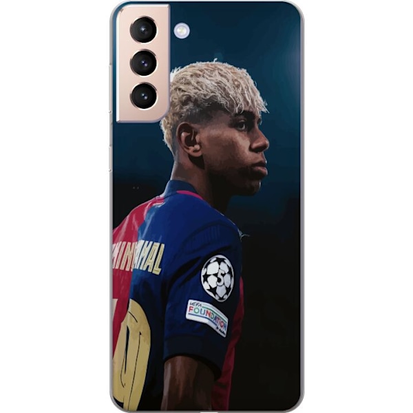Samsung Galaxy S21 Läpinäkyvä kuori Lamine Yamal - Barcelonan ihmelapsi fokuksessa