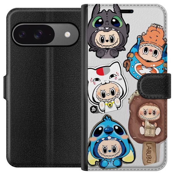 Google Pixel 9 Pro Plånboksfodral Labubu figursamling – Pop