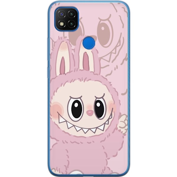 Xiaomi Redmi 9C Läpinäkyvä kuori Labubu Floral Freak