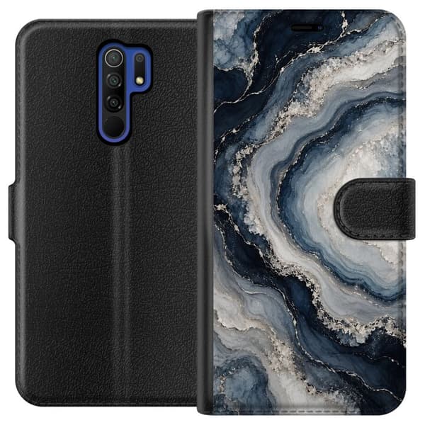 Kompatibelt Lommeboketui til Xiaomi Redmi 9 Nattagat blå