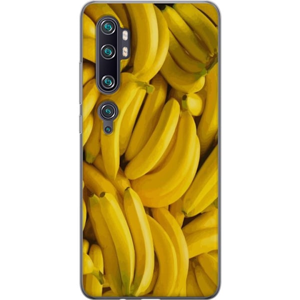 Xiaomi Mi Note 10 Pro Genomskinligt Skal Banana Pattern – lekfullt mönster med gula bananer