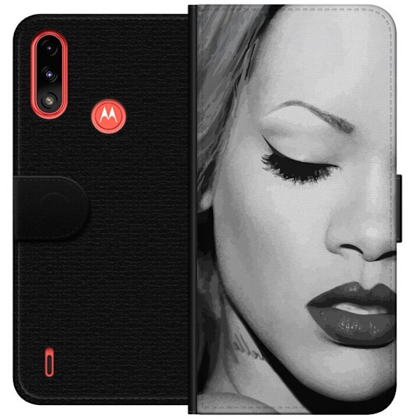 Motorola Moto E7 Power Tegnebogsetui Rihanna – Aesthetic Edit 2025