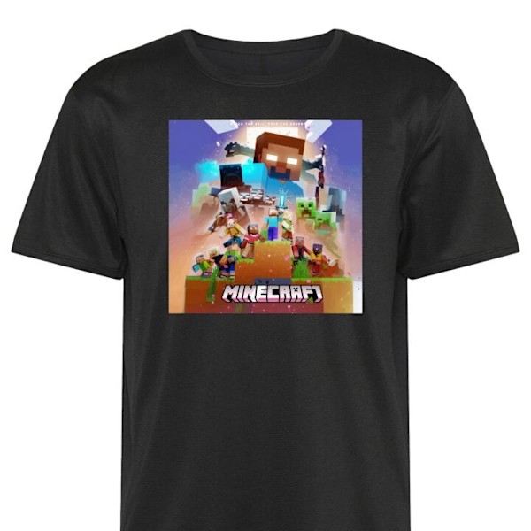 Treeni T-paita | Urheilu T-paita Aikuisille Minecraft musta 4X-Large