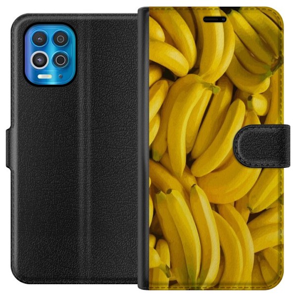 Motorola Edge S Plånboksfodral Banana Pattern – lekfullt m