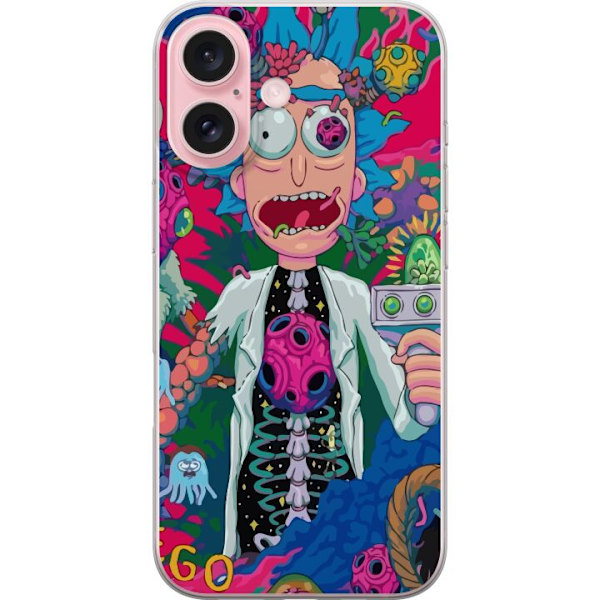 Apple iPhone 16 Gjennomsiktig deksel Rick & Morty