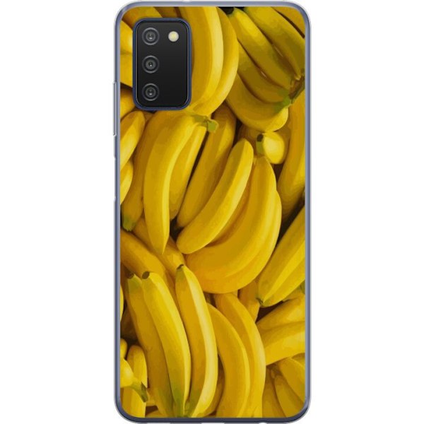 Samsung Galaxy A03s Genomskinligt Skal Banana Pattern – lekfullt mönster med gula bananer