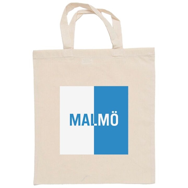 Mulepose | Holdbar Indkøbstaske i Stof Malmö – fodbold Beige one size