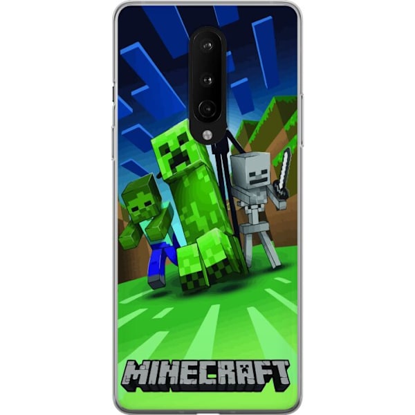 OnePlus 8 Läpinäkyvä kuori Minecraft Creeper mobilskal i klassisk grön pixelstil