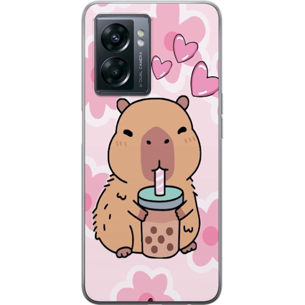 OnePlus Nord N300 Läpinäkyvä kuori Kawaii Capybara Sydän A