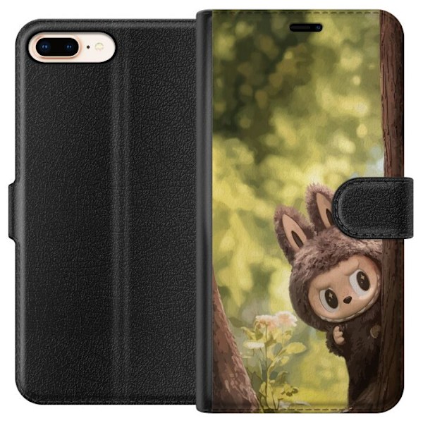 Apple iPhone 8 Plus Lompakkokotelo Labubu Graffiti Vibes – K