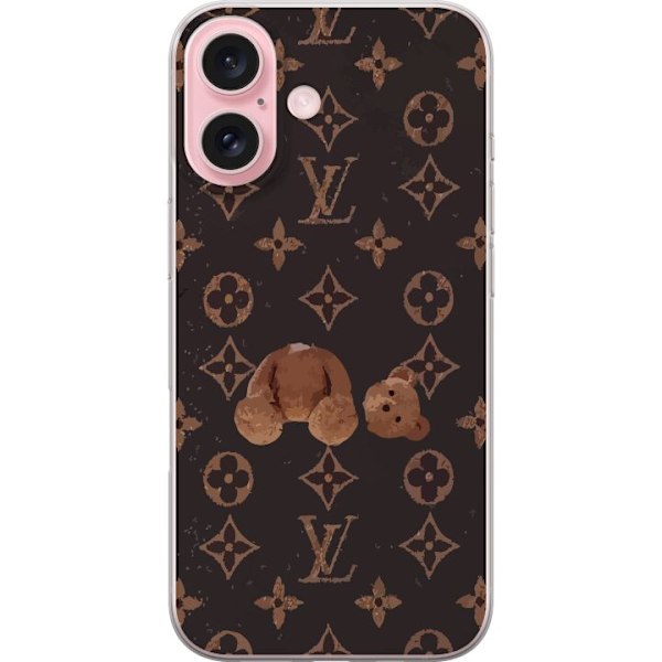 Apple iPhone 16 Gennemsigtig cover Louis V Teddybjørn