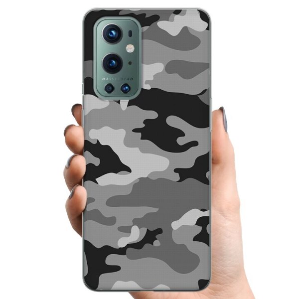 OnePlus 9 Pro TPU Mobilcover Militær B/W