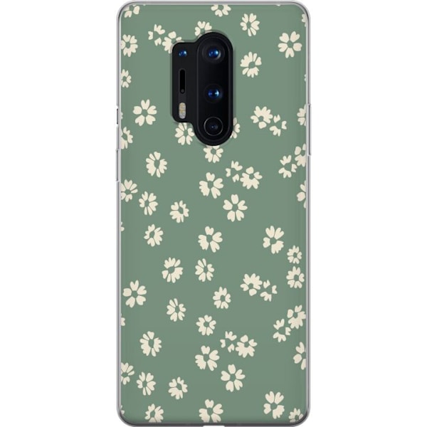 OnePlus 8 Pro Gennemsigtig cover Blomsterdrøm - Farverigt Blo
