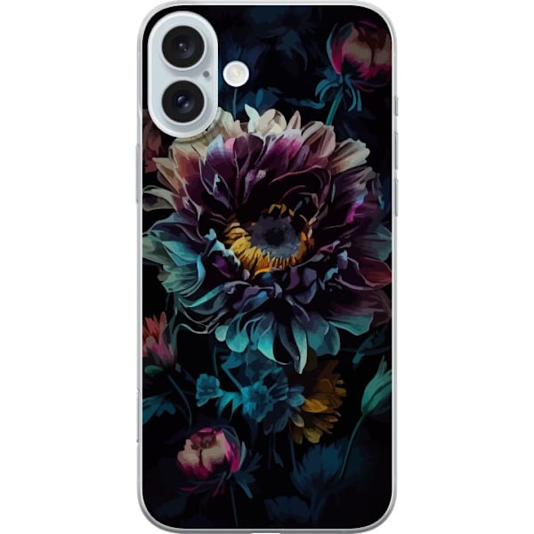 Apple iPhone 16 Plus Gjennomsiktig deksel Blomster