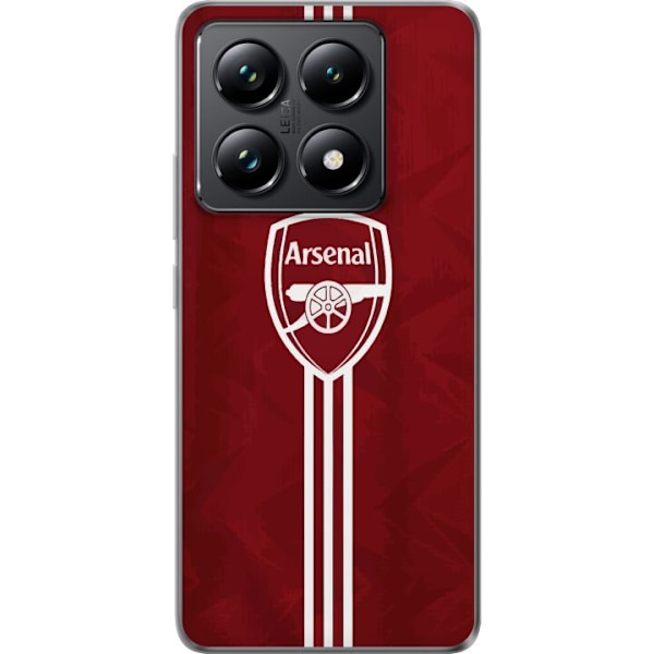 Xiaomi 14T Läpinäkyvä kuori Arsenal Emblem Jalkapallo Premier League Seuravaakuna Punainen Valkoinen Ikoninen Fanit Lontoo Urheilu Motiivi