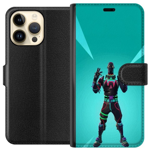Apple iPhone 14 Pro Max Tegnebogsetui sort ridder fortnite