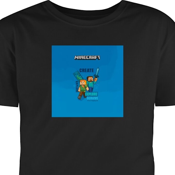 Lasten T-paita | Mukava T-paita Lapsille Minecraft Luolat musta 3-4 Vuotta