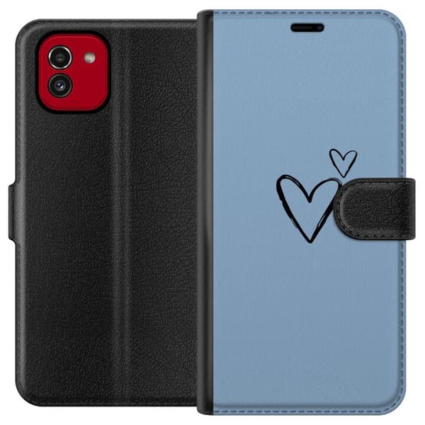 Kompatibel Tegnebogsetui til Samsung Galaxy A03 Hjerte