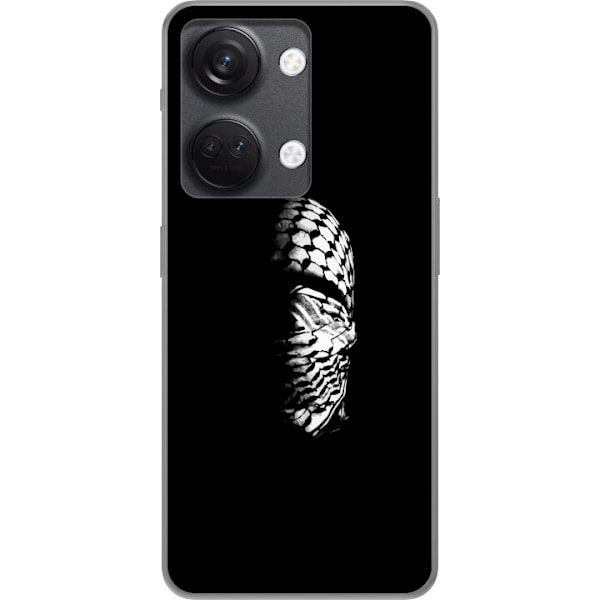 OnePlus Nord 3 Läpinäkyvä kuori Keffiyeh-kuviointi - klassinen palestiinalainen mustavalkoinen shaali, jolla on kulttuurinen merkitys