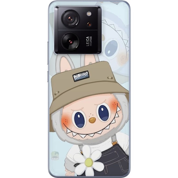 Xiaomi 13T Gjennomsiktig deksel Labubu med hatt - Pop Mart-fig