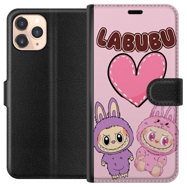 Apple iPhone 11 Pro Plånboksfodral Labubu Pink Monster