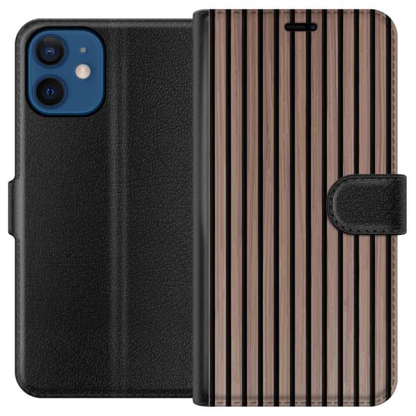 Kompatibelt Plånboksfodral till Apple iPhone 12 Mönster Trä