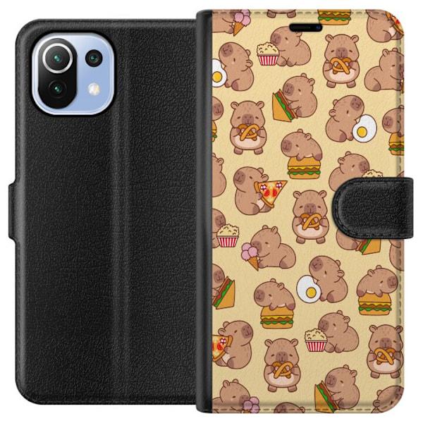 Xiaomi Mi 11 Lite Lompakkokotelo Kawaii capybara puhelinkotelo useilla söpöillä hahmoilla