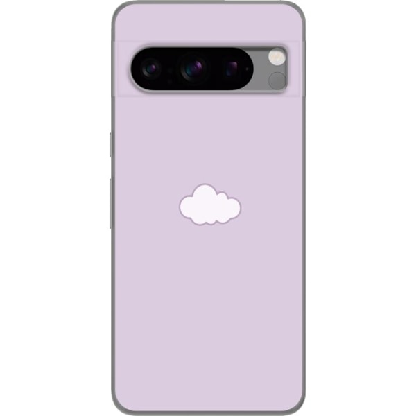 Google Pixel 8 Pro Läpinäkyvä kuori Lila Pilvi - minimalistinen pilvi lila taustalla