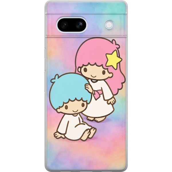 Google Pixel 7a Gennemsigtig cover Kawaii Sanrio Kiki Lola Little Twin Stars