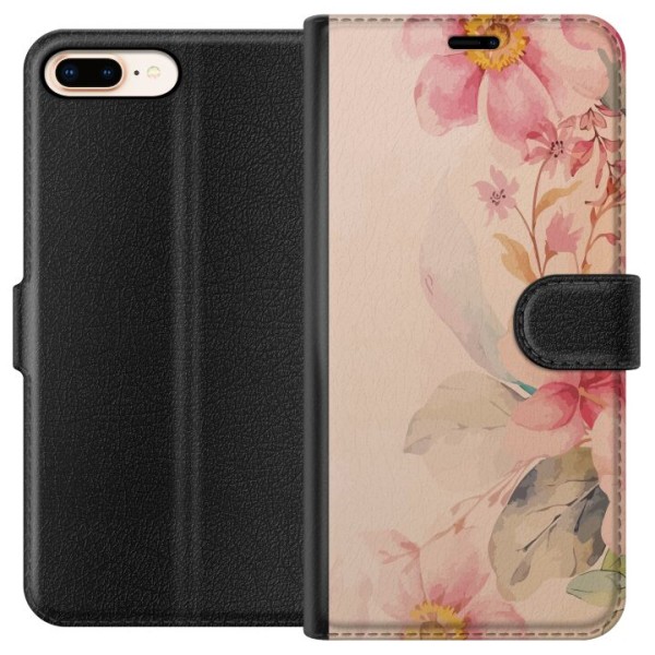 Apple iPhone 7 Plus Plånboksfodral Färgglada Blommor