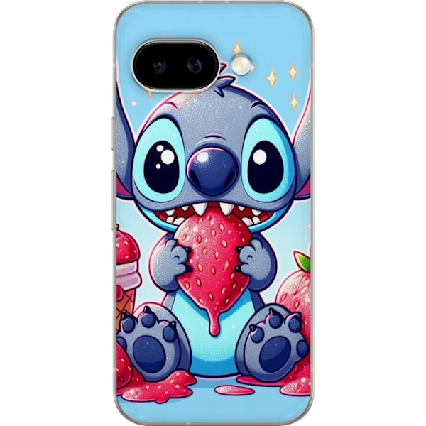 Google Pixel 9a Läpinäkyvä kuori Strawberry Stitch