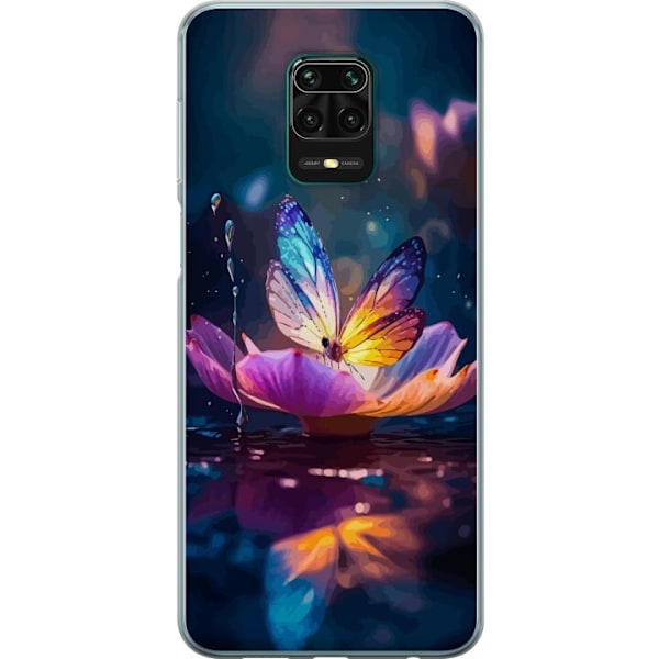 Xiaomi Redmi Note 9 Pro Genomskinligt Skal Fjäril