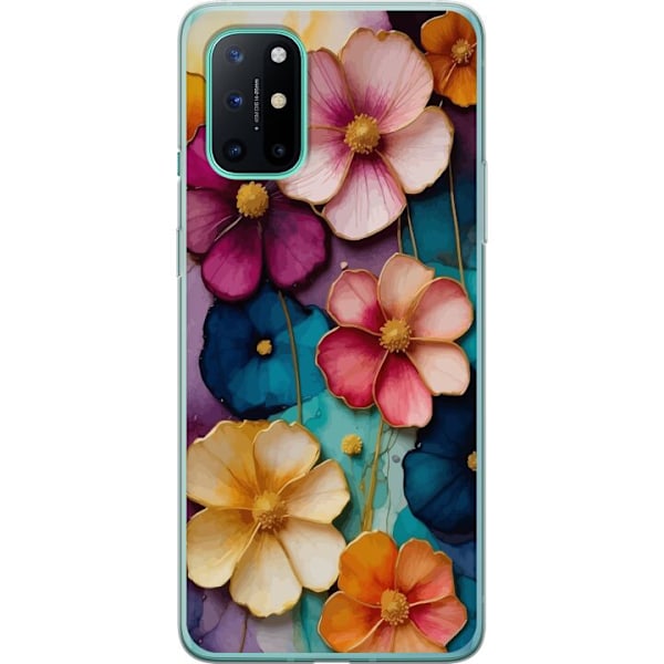 OnePlus 8T Gjennomsiktig deksel Blomster Farger