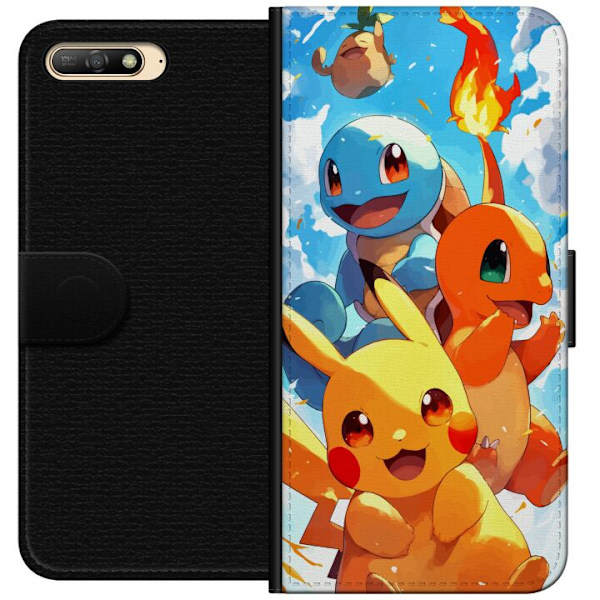 Huawei Y6 (2018) Tegnebogsetui Pocket Creatures - inspireret a