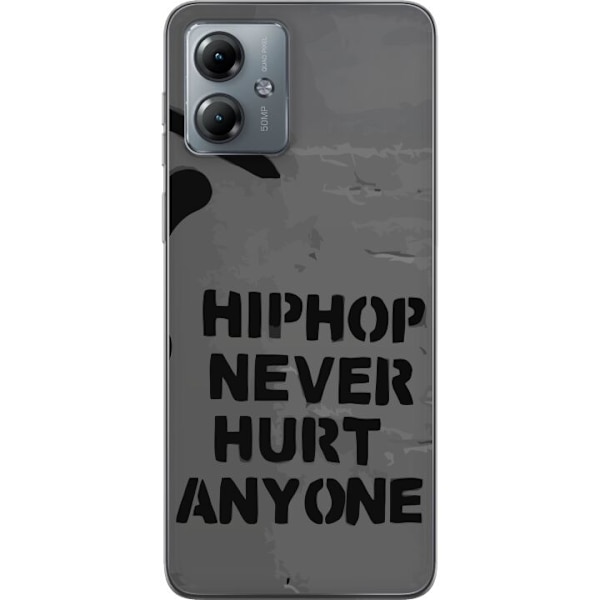 Motorola Moto G14 Läpinäkyvä kuori Hip Hop Ei Koskaan Satuta Ketään Lainaus Streetwear Musiikki Elämäntapa Graafinen Teksti Motiivi Suosittu Ku