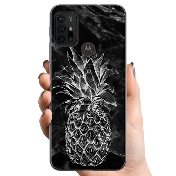 Motorola Moto G30 TPU Mobilskal Marmor Ananas