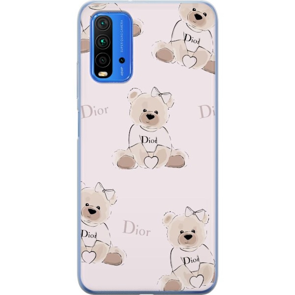 Xiaomi Redmi 9T Läpinäkyvä kuori Teddy Dior Vibes - ylellin