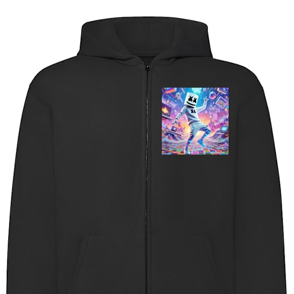 Zip-Hoodie | Huvtröja med Dragkedja för Vuxna Fortnite Dance svart XL