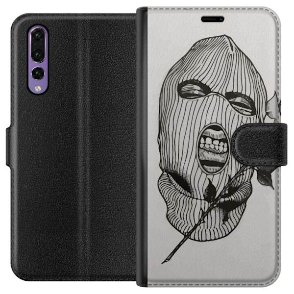 Huawei P20 Pro Plånboksfodral Ski Mask Ros Streetwear Design Grafiskt Motiv Spänning Urban Stil Street Art Maskerad Symbol