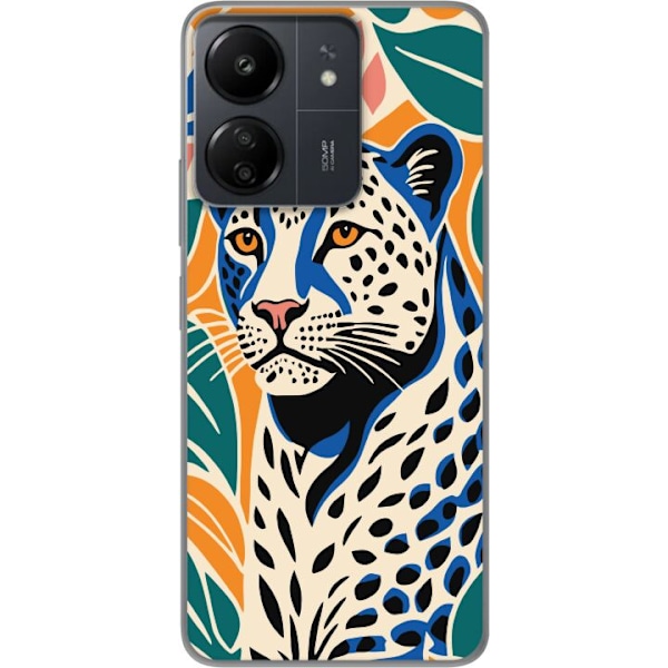 Xiaomi Redmi 13C Gjennomsiktig deksel Majestetisk Leopard