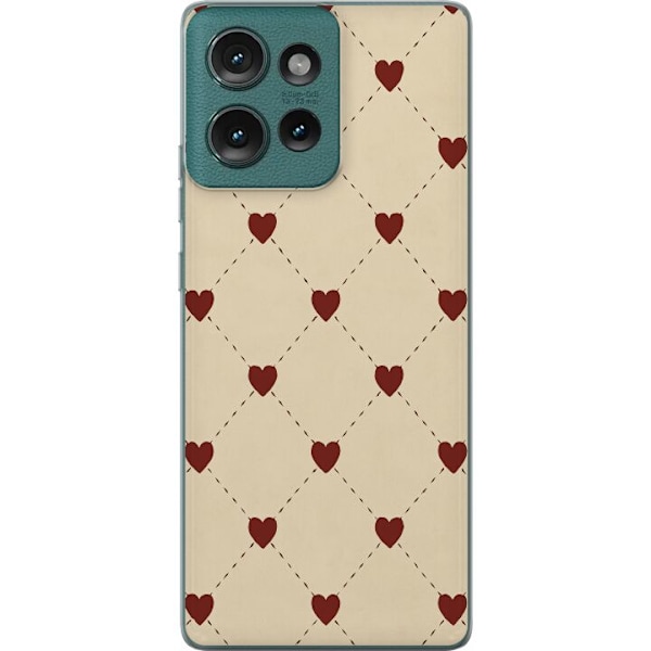 Motorola Edge 50 Genomskinligt Skal Heart Grid