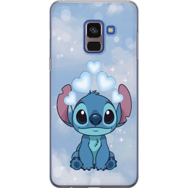 Samsung Galaxy A8 (2018) Läpinäkyvä kuori Stitch Hyppäävä Ilo - Hauska Suunnittelu Lahjalle