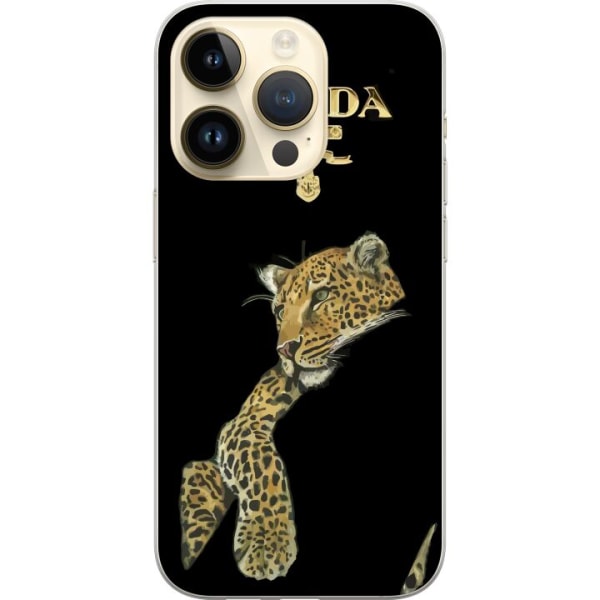 Apple iPhone 14 Pro Gennemsigtig cover Prada Leopard