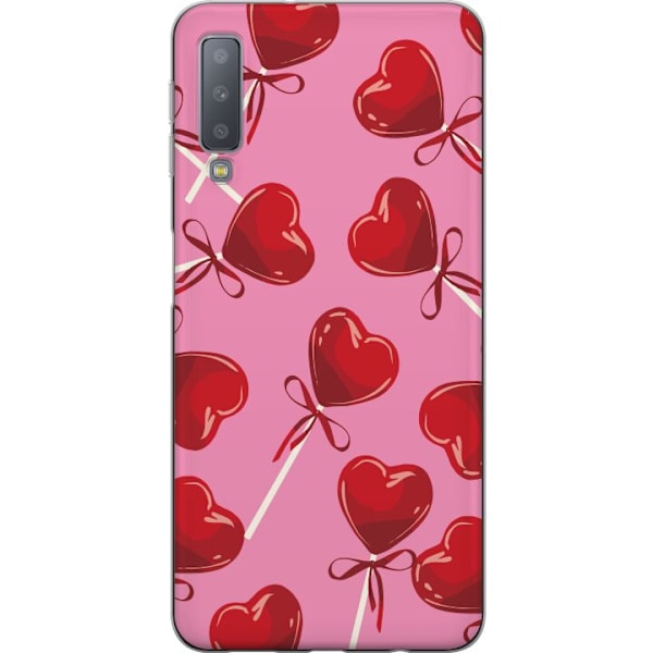 Samsung Galaxy A7 (2018) Gennemsigtig cover Valentinsdag Lolli