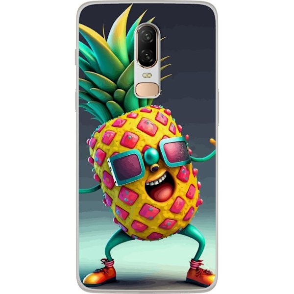 OnePlus 6 Genomskinligt Skal Ananas