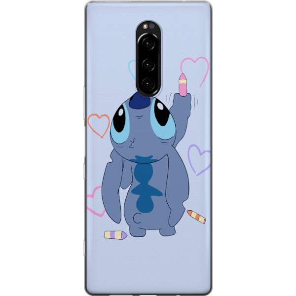 Sony Xperia 1 Genomskinligt Skal Stitch rita