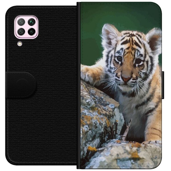 Huawei P40 lite Tegnebogsetui Tiger