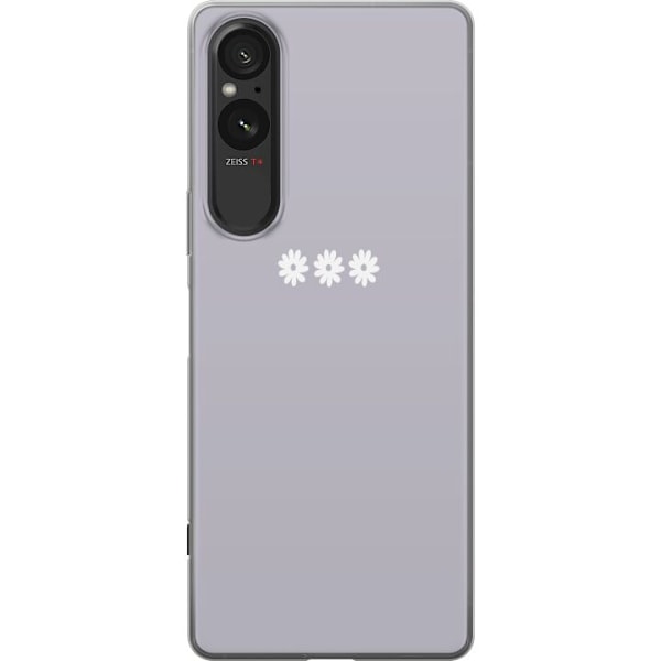 Sony Xperia 10 VI Gennemsigtig cover Lilla Blomminimalisme - s