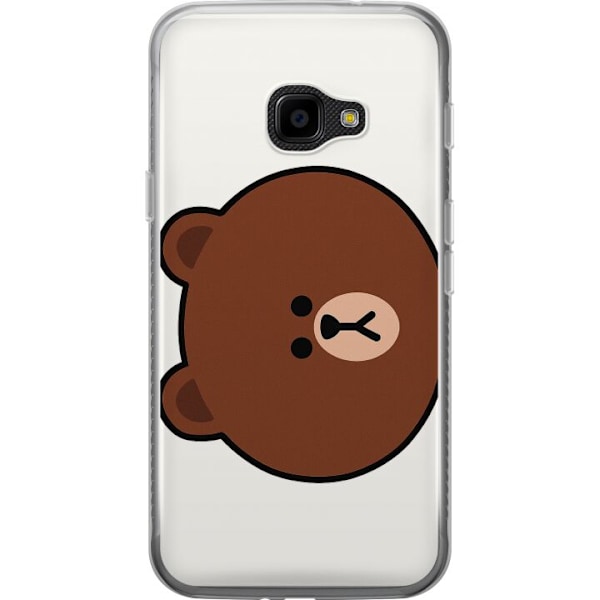 Samsung Galaxy Xcover 4 Gennemsigtig cover line friends brown