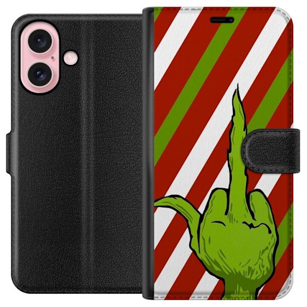 Apple iPhone 16 Tegnebogsetui Grinch